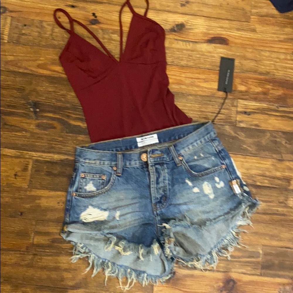 NWOT Maroon bodysuit